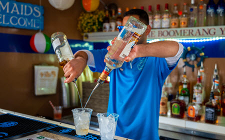 Drinks Preparation At Party Yacht Cruise