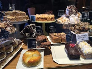 Sweet baked goods on display at Purebread