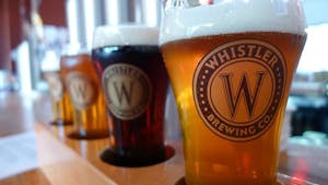 A sampler flight of Whistler Beers