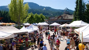 A sunny view of the Whistler's Farmers Market