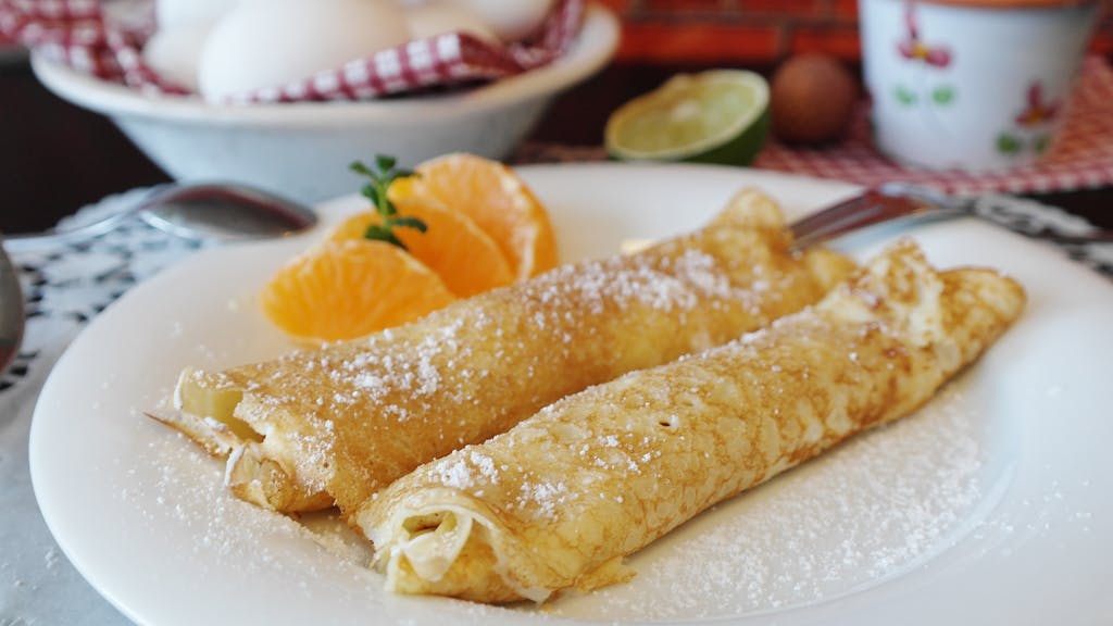 two crepes for breakfast