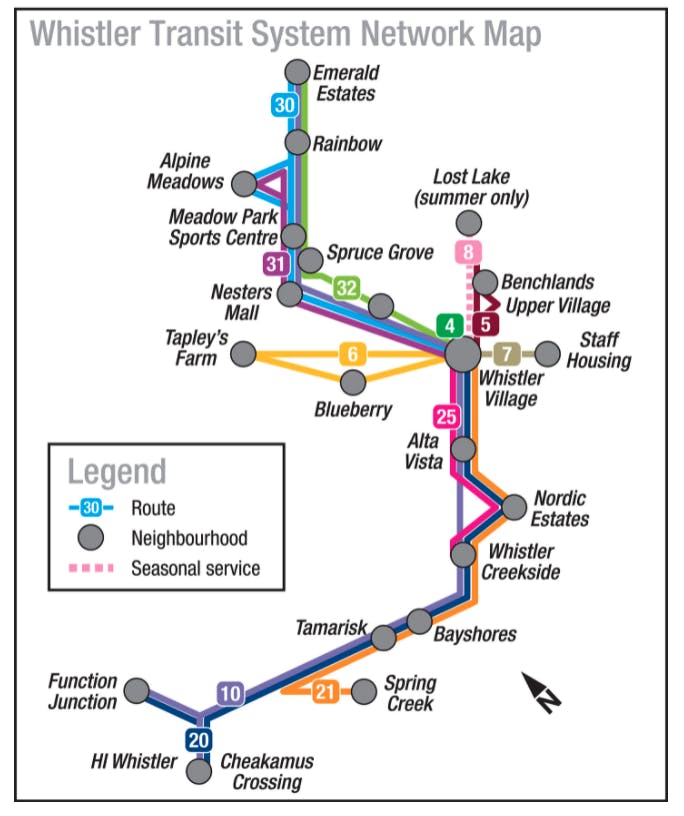map Whistler Transit System