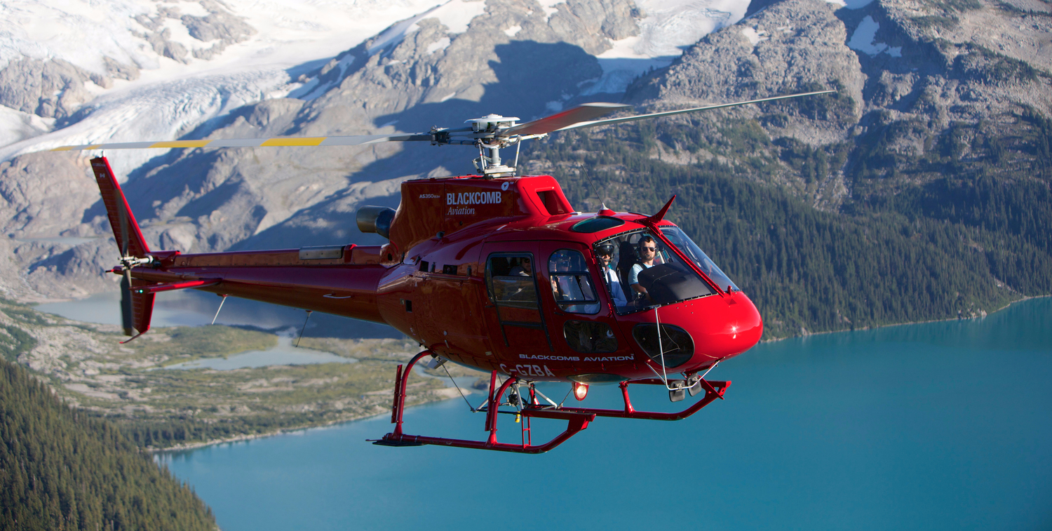 Blackcomb Helicopter from the air 