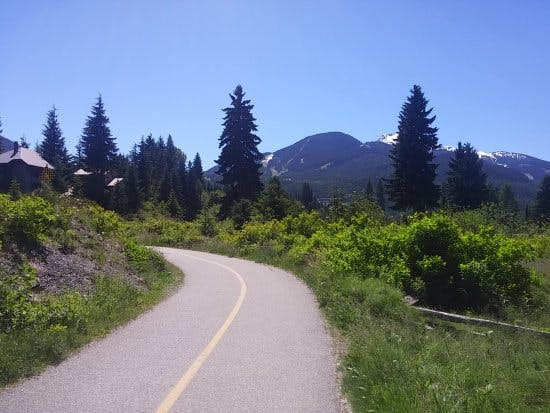 View of the paved Whistler Valley Trail