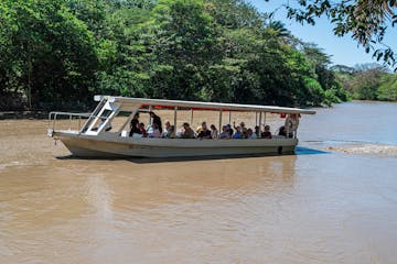 a boat with passengers