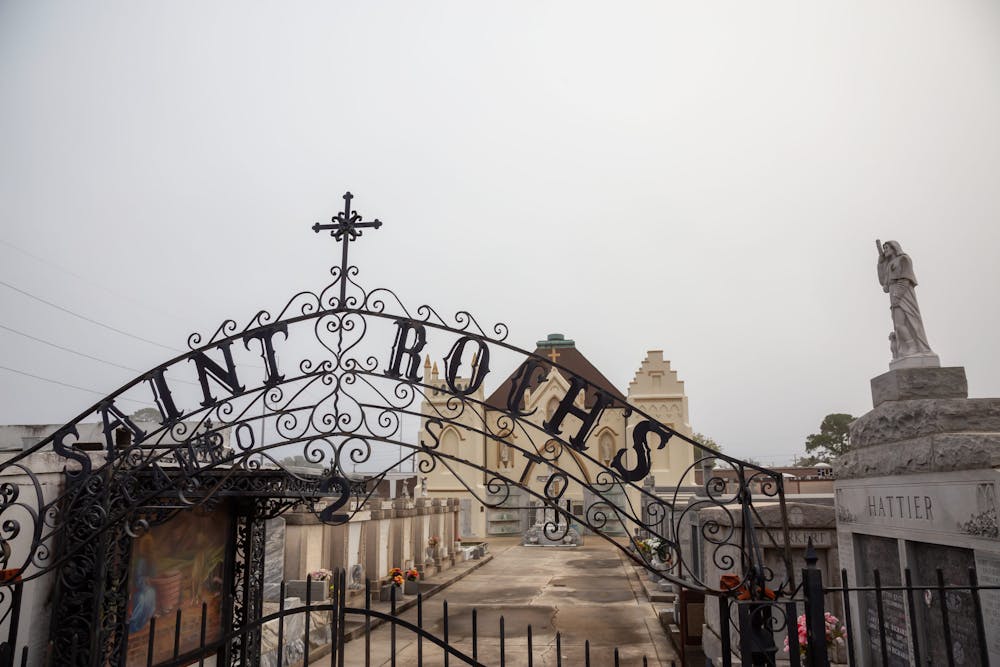 New Orleans, Louisiana, United States - November 7, 2018: Saint Roch's Cemetery during foggy morning.