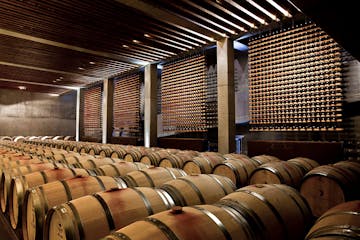 A close up of wine barrel in Portugal
