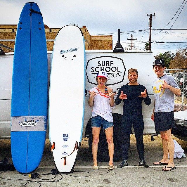 Private Two Person Surf Lesson in CA Surf School Santa Cruz