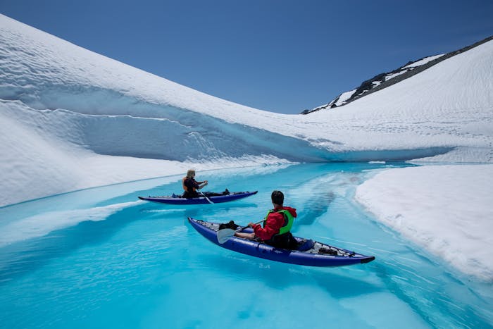 B C Kayaking Through Glaciers Tour Compass Heli Tours