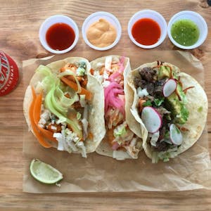 a sample of various tacos