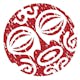 Red Tiki decorative stamp