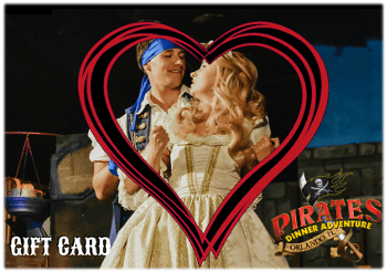 Pirates Dinner Adventure Valentines Day Gift Card
