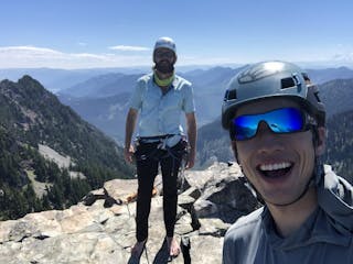 climbers on the summit of the Tooth at Snoqualmie Pass