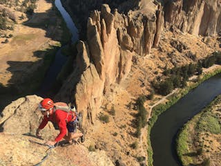 multipitch rock climbing course at Smith Rock State Park, Oregon
