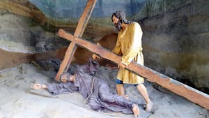 simon help jesus during the way of the cross braga tour