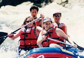 white water rafting on the river
