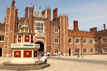 a castle on top of Hampton Court Palace