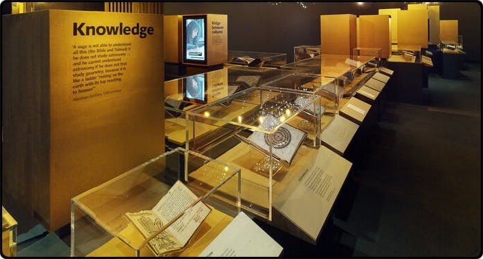 a glass display case