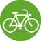Icono verde bicicleta