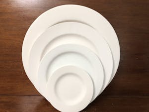 a white bowl on a table