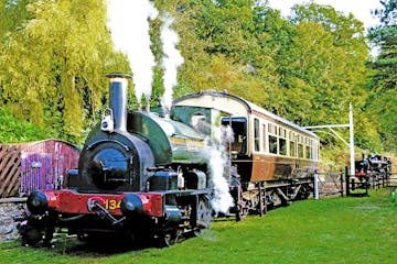 a train parked at a park