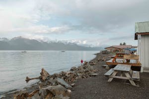 The waterfront cabins and camping at Millers Landing Seward Alaska
