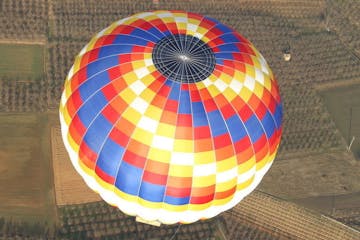 a large balloon in the air