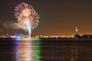 fireworks over a body of water
