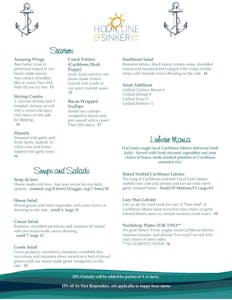 Hook Line and Sinker menu