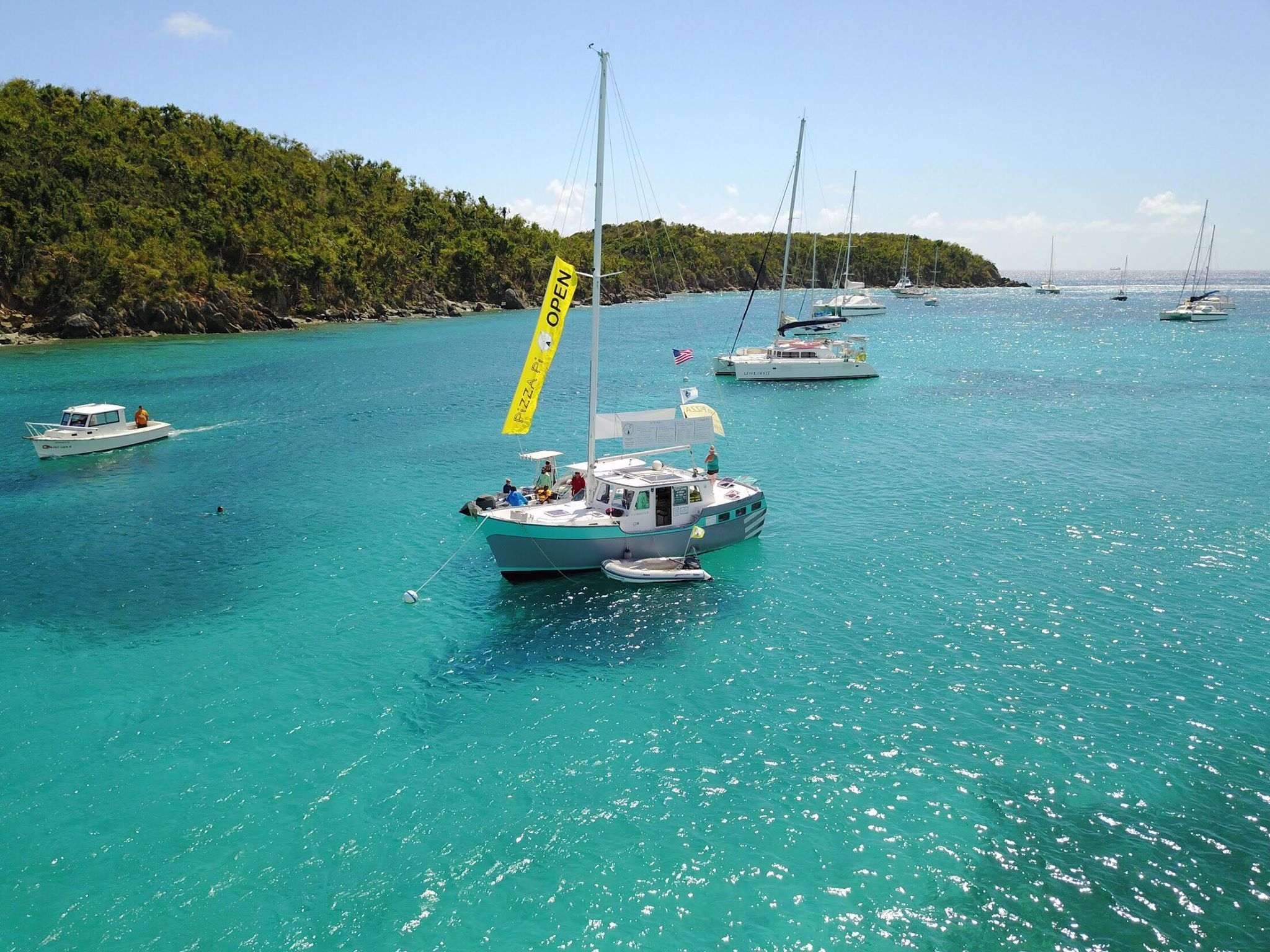 a small boat in a body of water