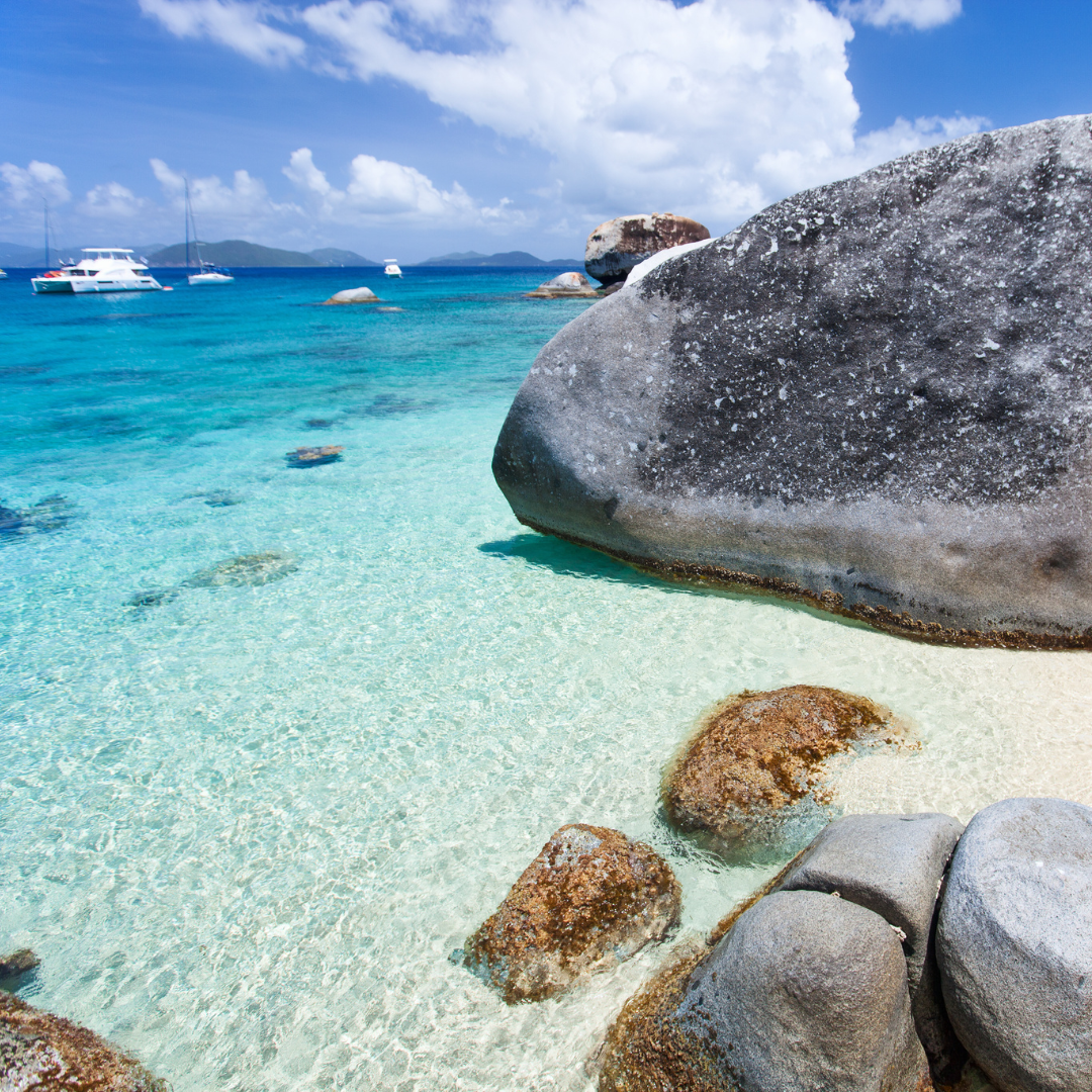 The Baths Virgin Gorda boating BVI