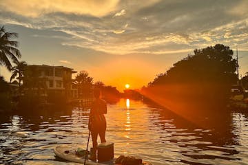 Sunset paddle board session