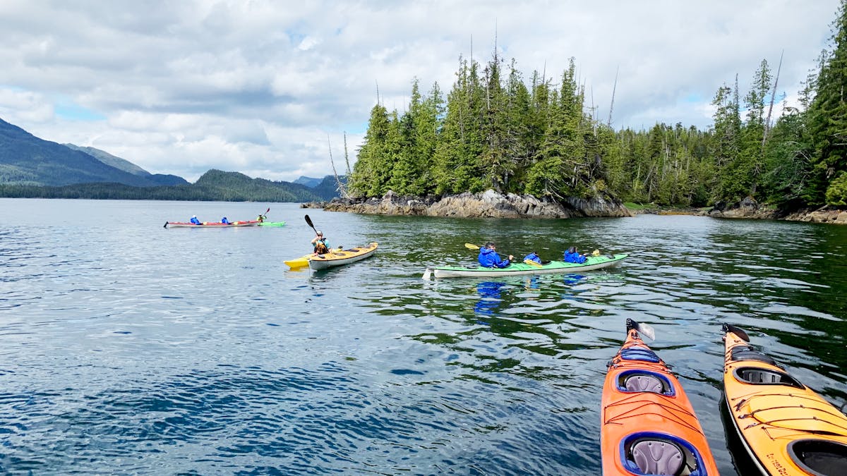 Tandem Sea Kayaks at Orca Cove near Ketchikan, Alaska