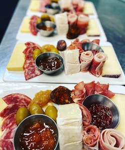cheese and charcuterie plate