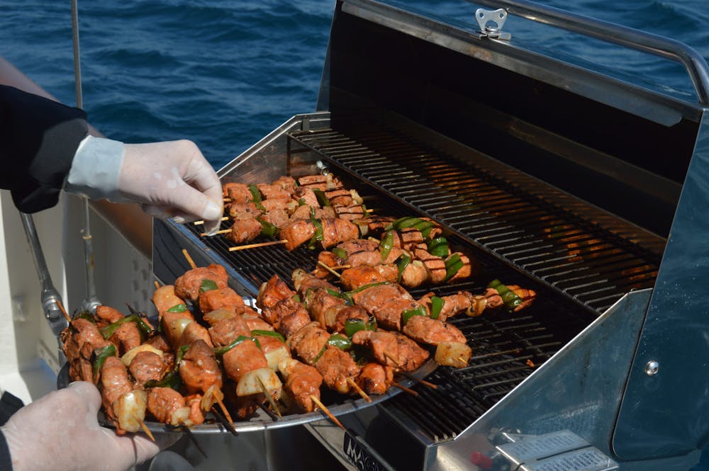 BBQ on a boat