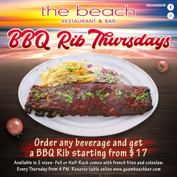 Beach BBQ Ribs Thursday