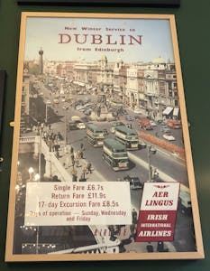 vintage picture of dublin with buses