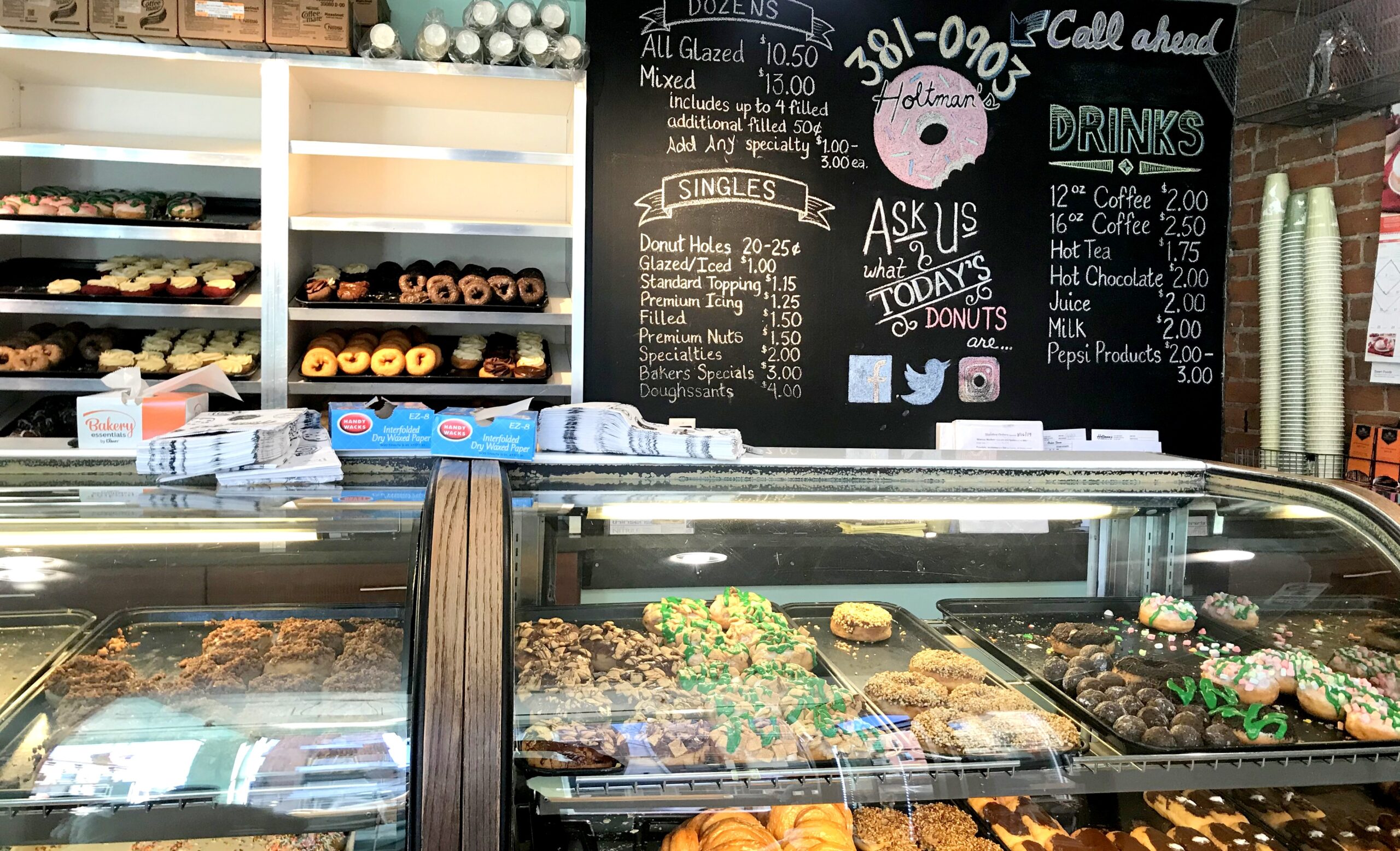 a display in a store filled with lots of different types of food