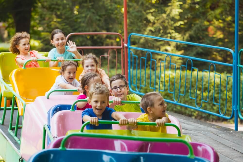 Children roller coaster attractions