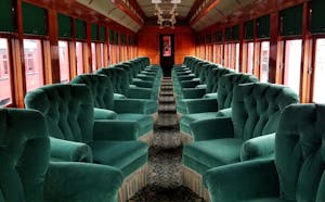 Inside view of the lounge train car number 118.