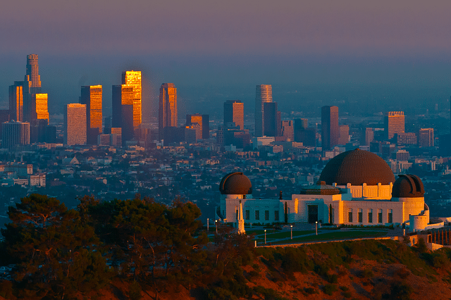 Griffith Observatory with a view of Downtown Los Angeles