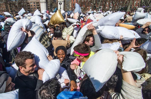 International Pillow Fight Day NYC