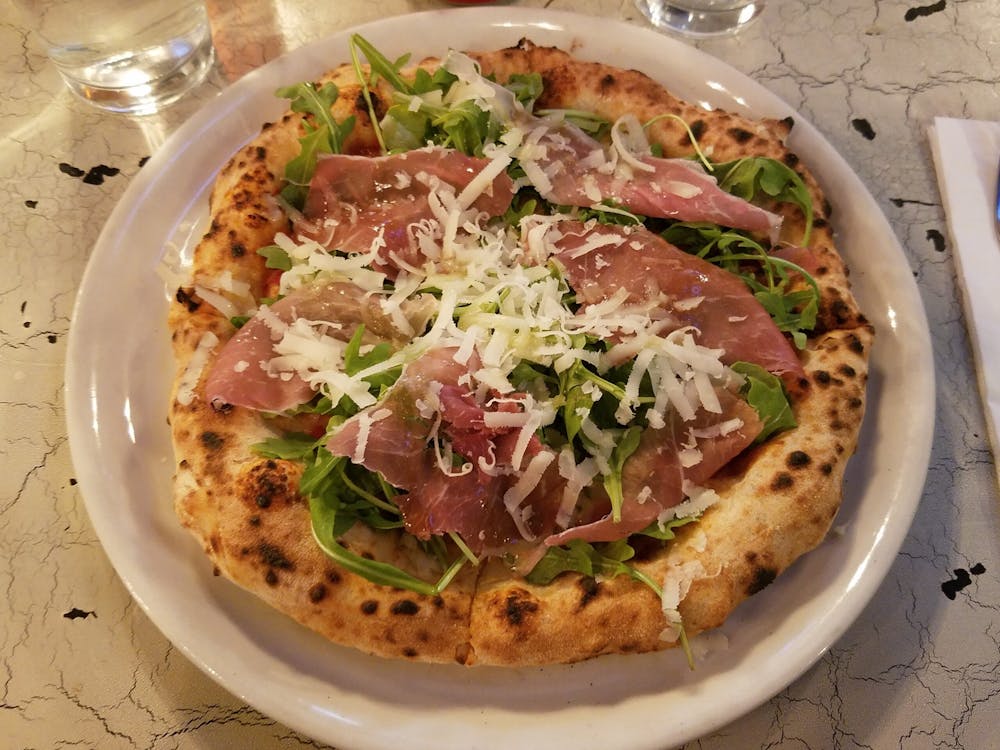 Keste Prosciutto and Arugula Pizza