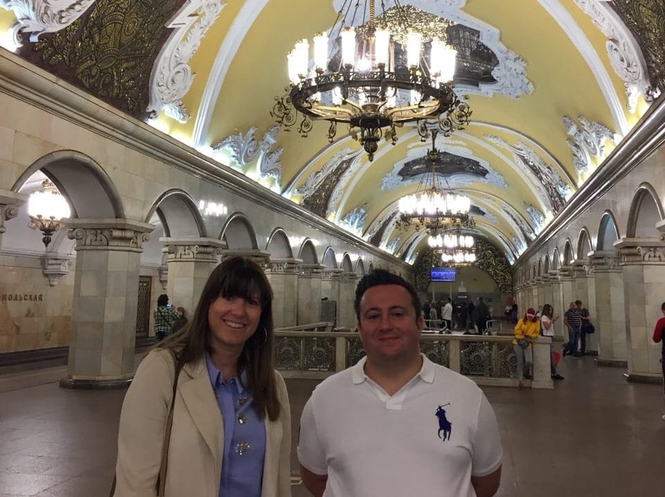 ExploRussia tourists in Moscow Metro