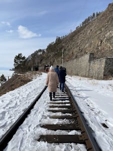 exploring the Baikal railroad during the tour to lake Baikal