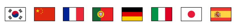 flags of available languages