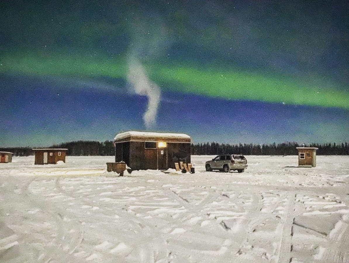 Aurorahut on X: A2. We have pretty fiery moments outside #Aurorahut when  we set up our fire pit & grill the fish we got by ice fishing inside the  #Aurorahut We have