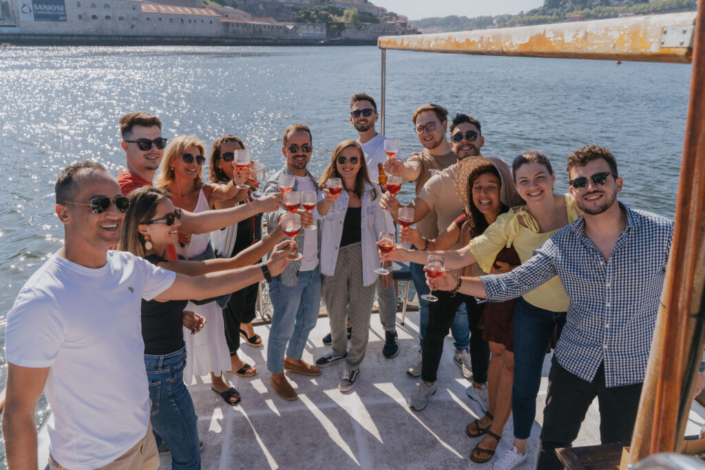 Get to know porto wine on board a classic boat in douro river, porto