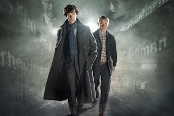 Benedict Cumberbatch as Sherlock and Martin Freeman as John Watson