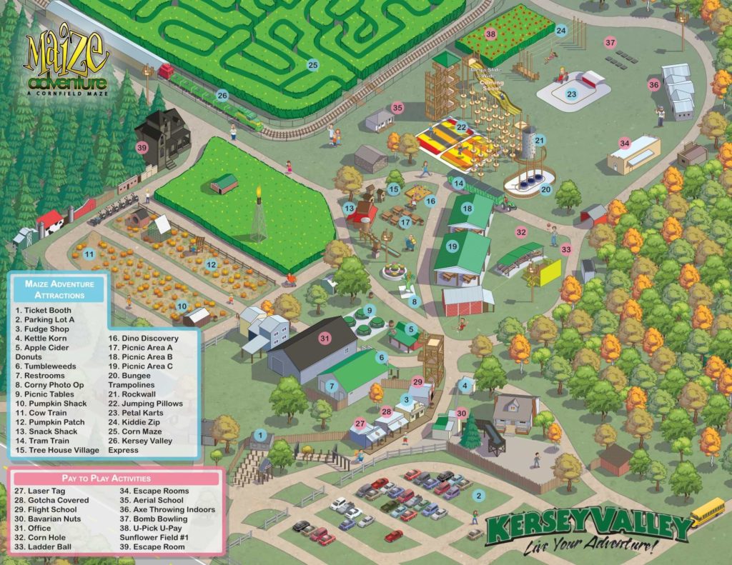 Kersey Valley Farm Map | Maize Adventure